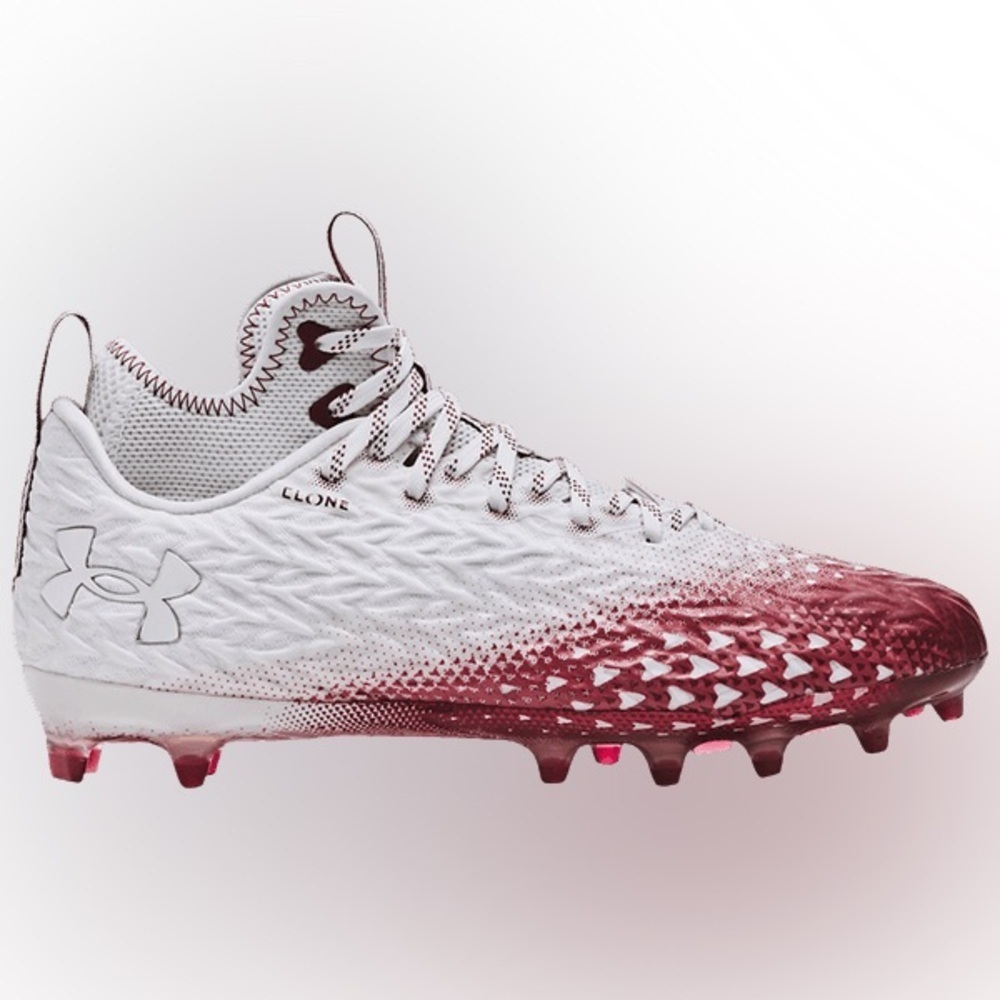 Under Armour Spotlight Clone 3.0 MC 'White Cardinal' football cleats. NWT in box